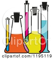 Poster, Art Print Of Science Lab Flasks And Test Tubes