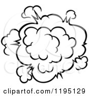 Clipart Of A Black And White Comic Burst Explosion Or Poof 14 Royalty Free Vector Illustration