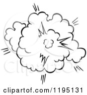 Poster, Art Print Of Black And White Comic Burst Explosion Or Poof 12