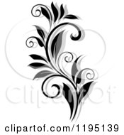 Poster, Art Print Of Black And White Flourish With A Shadow 4