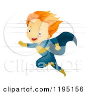 Running Red Haired Super Hero Boy