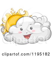 Poster, Art Print Of Happy Cloud With A Peeking Sun