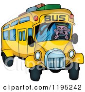 Poster, Art Print Of Man Driving A Bus With Luggage On Top