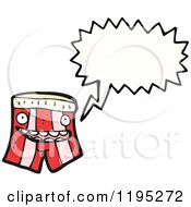 Cartoon Of Mens Boxer Shorts Speaking Royalty Free Vector Illustration