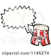 Cartoon Of Mens Boxer Shorts Speaking Royalty Free Vector Illustration by lineartestpilot