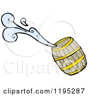 Cartoon Of A Water Barrell Royalty Free Vector Illustration
