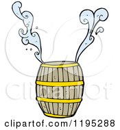 Cartoon Of A Water Barrell Royalty Free Vector Illustration