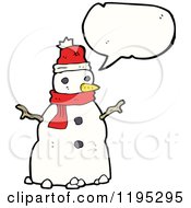 Poster, Art Print Of Snowman Speaking