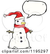 Poster, Art Print Of Snowman Speaking