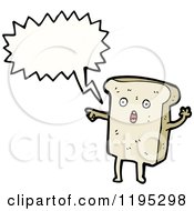Cartoon Of A Bread Slice Speaking Royalty Free Vector Illustration