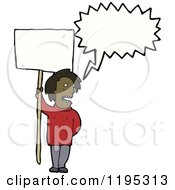 Poster, Art Print Of Black Man With A Sign Speaking