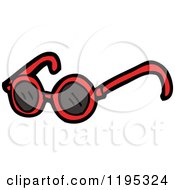 Cartoon Of Sunglasses Royalty Free Vector Illustration by lineartestpilot