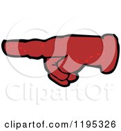 Cartoon Of A Hand Pointing Royalty Free Vector Illustration