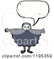Poster, Art Print Of Skeleton Wearing A Cape And Speaking