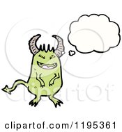 Poster, Art Print Of Horned Monster Thinking