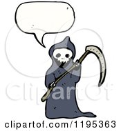 Cartoon Of A Skeleton Wearing A Cape And Speaking Royalty Free Vector Illustration