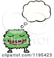 Cartoon Of A Monster Thinking Royalty Free Vector Illustration