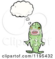 Poster, Art Print Of Fish Monster Thinking