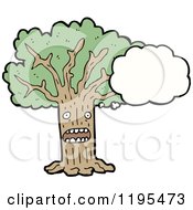 Cartoon Of A Tree Thinking Royalty Free Vector Illustration by lineartestpilot #COLLC1195473-0180