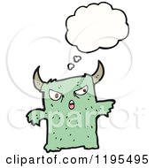 Poster, Art Print Of Horned Monster Thinking