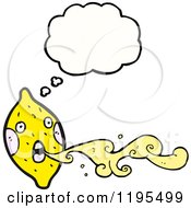 Cartoon Of A Lemon Thinking Royalty Free Vector Illustration by lineartestpilot