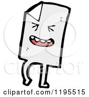Cartoon Of A Piece Of Paper Royalty Free Vector Illustration
