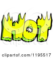 Cartoon Of The Word Hot Royalty Free Vector Illustration