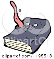 Cartoon Of A Book With A Long Tongue Royalty Free Vector Illustration