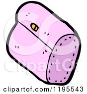 Cartoon Of A Pink Purse Royalty Free Vector Illustration
