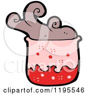 Cartoon Of A Beaker With Red Liquid Royalty Free Vector Illustration by lineartestpilot