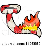 Cartoon Of A Burning Tie Royalty Free Vector Illustration by lineartestpilot