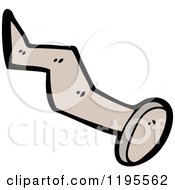 Cartoon Of A Bent Nail Royalty Free Vector Illustration by lineartestpilot