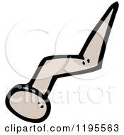 Cartoon Of A Bent Nail Royalty Free Vector Illustration by lineartestpilot
