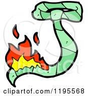 Cartoon Of A Burning Tie Royalty Free Vector Illustration by lineartestpilot