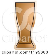 Clipart Of A Standard Pilsner Glass Royalty Free Vector Illustration