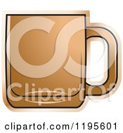 Clipart Of A Coffee Glass Royalty Free Vector Illustration by Lal Perera