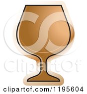 Clipart Of A Brandy Snifter Glass Royalty Free Vector Illustration