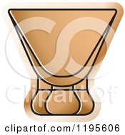Clipart Of A Cosmopolitan Cocktail Glass Royalty Free Vector Illustration by Lal Perera