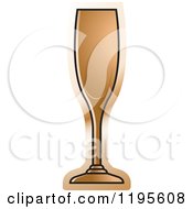 Clipart Of A Flute Glass Royalty Free Vector Illustration by Lal Perera
