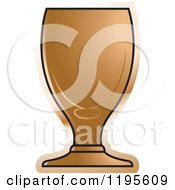 Clipart Of A Benquet Glass Royalty Free Vector Illustration by Lal Perera