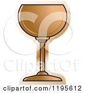 Clipart Of A Grande Wine Glass Royalty Free Vector Illustration by Lal Perera