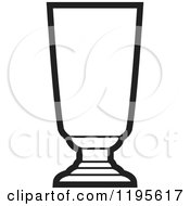 Clipart Of A Black And White Highball Glass Royalty Free Vector Illustration