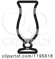 Clipart Of A Black And White Hurricane Glass Royalty Free Vector Illustration