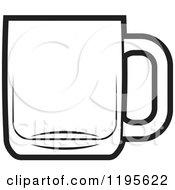 Clipart Of A Black And White Coffee Glass Royalty Free Vector Illustration by Lal Perera