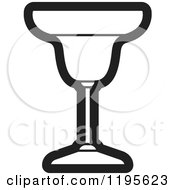 Black And White Welled Margarita Glass