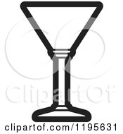 Poster, Art Print Of Black And White Martini Cocktail Glass