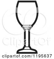 Clipart Of A Black And White Wine Glass 2 Royalty Free Vector Illustration