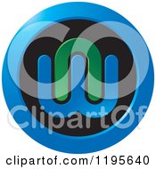 Clipart Of An Abstract N W Logo 2 Royalty Free Vector Illustration