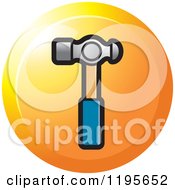 Clipart Of A Round Ball Pein Hammer Tool Icon Royalty Free Vector Illustration
