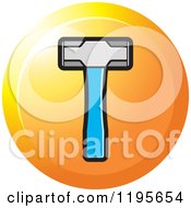 Clipart Of A Round Sledge Hammer Tool Icon Royalty Free Vector Illustration